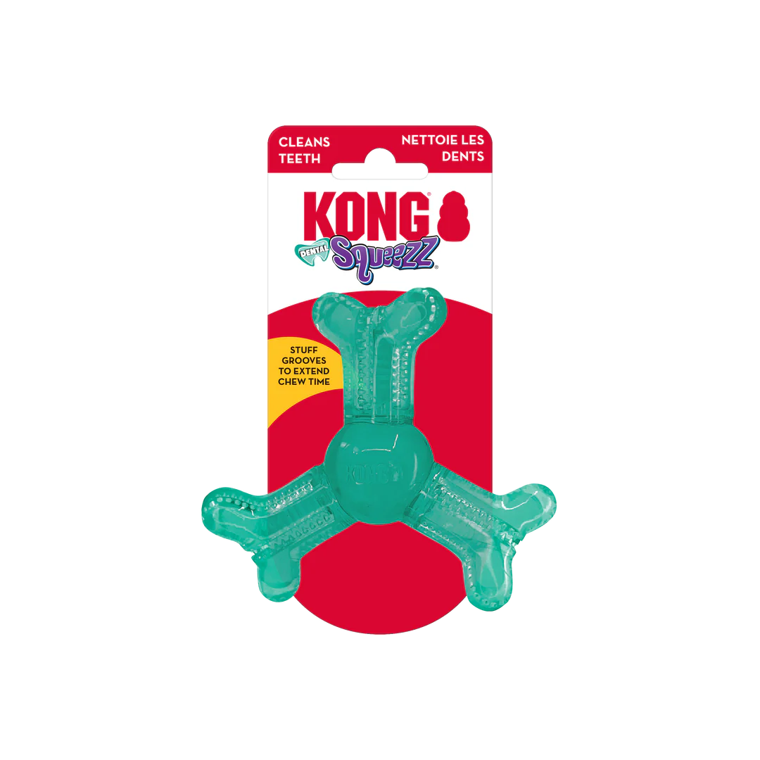 KONG Squeezz Dental Roller Bone Dog Chew